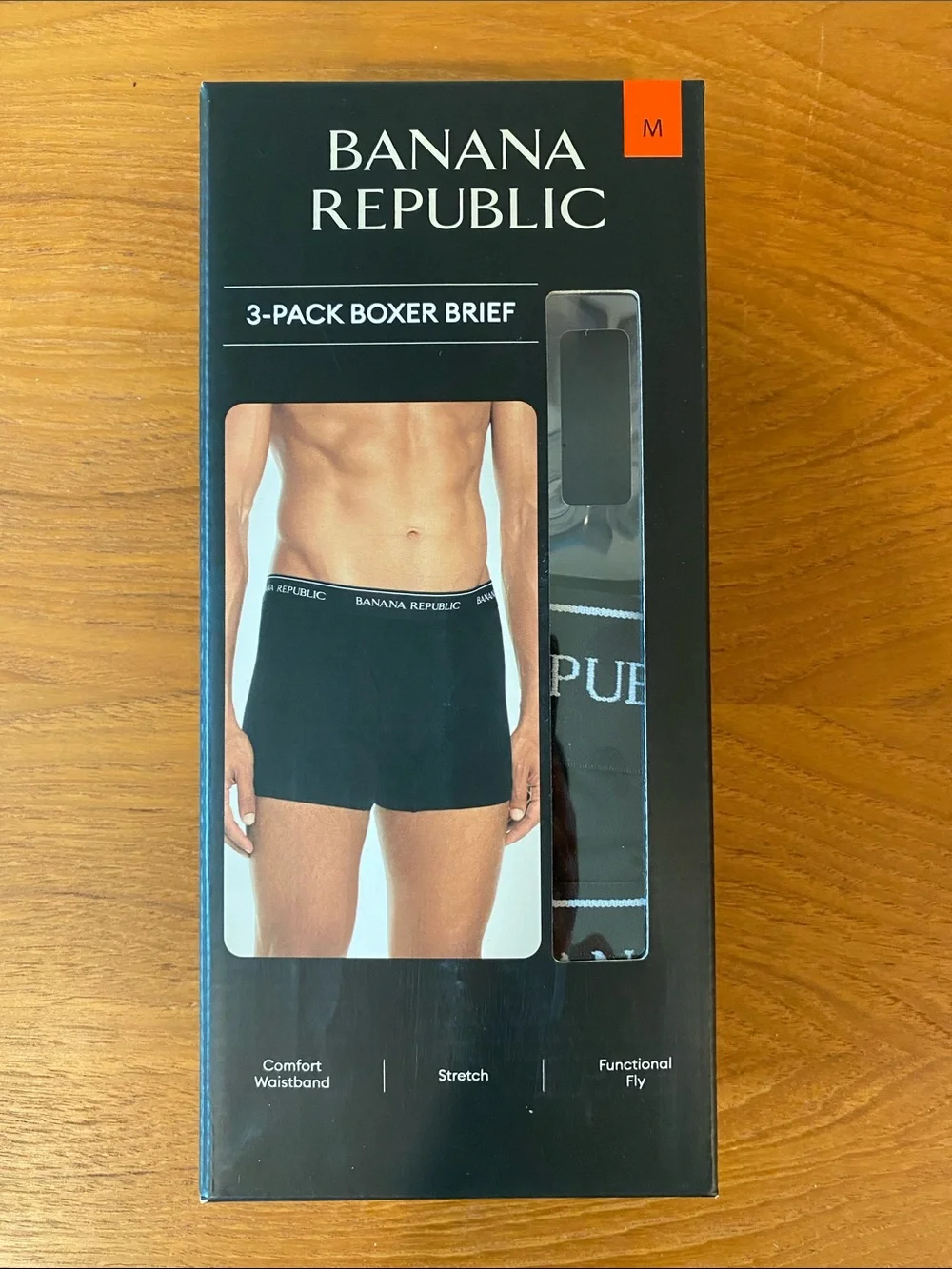 Banana Republic 2 Pairs Black Boxer Briefs Men’s Underwear Size Medium (32-34)